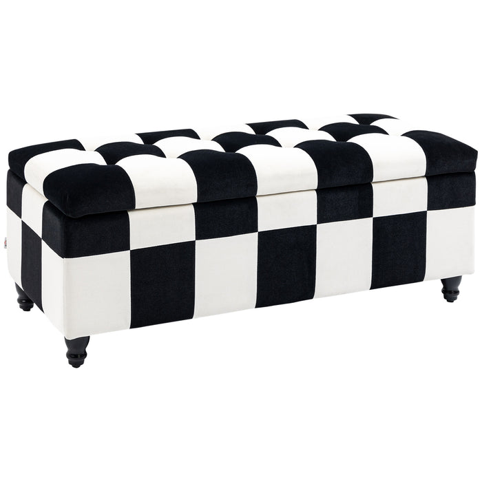 114 x 47 x 47cm Velvet Storage Ottoman