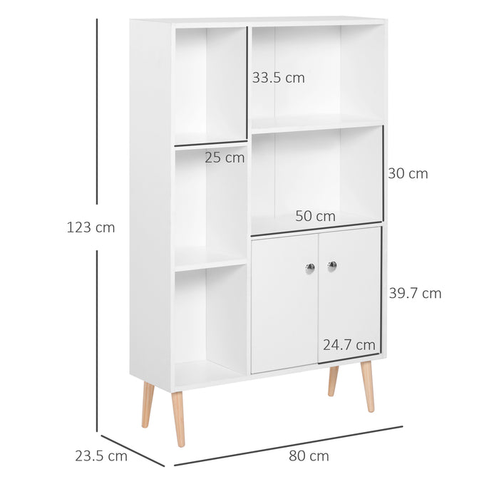 Open Bookcase Storage Cabinet Shelves Unit Free Standing