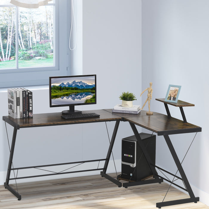 L Shaped  Computer PC Desk Round Corner