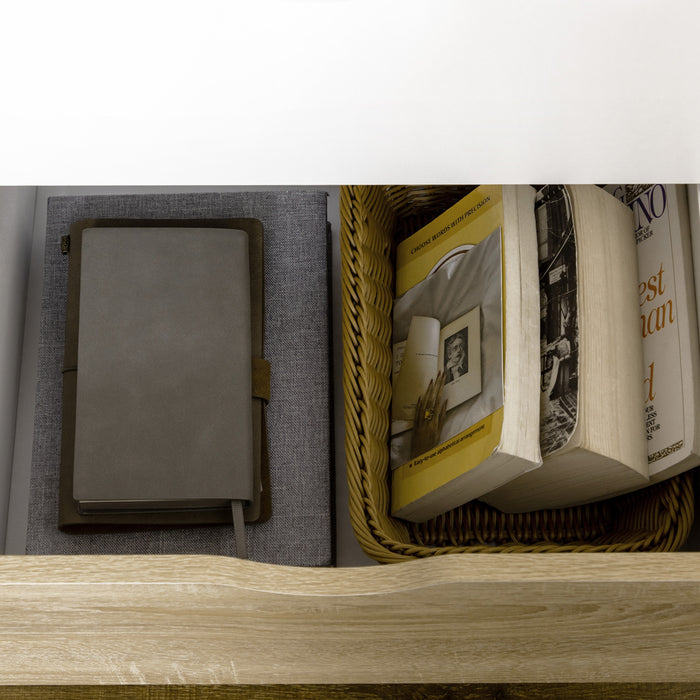 Modern Bookcase with Drawers and Open Shelf