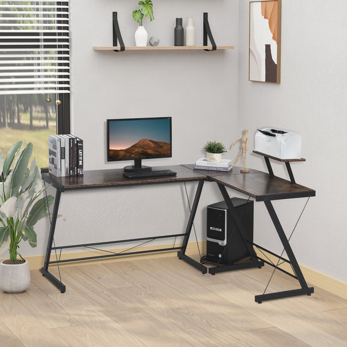 L Shaped  Computer PC Desk Round Corner