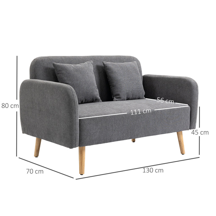 2-Seat Loveseat Sofa Chenille Fabric Upholstered Couch with