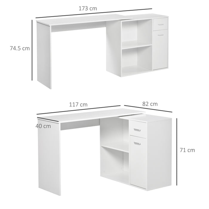 L-Shaped corner computer desk Table Study Table PC