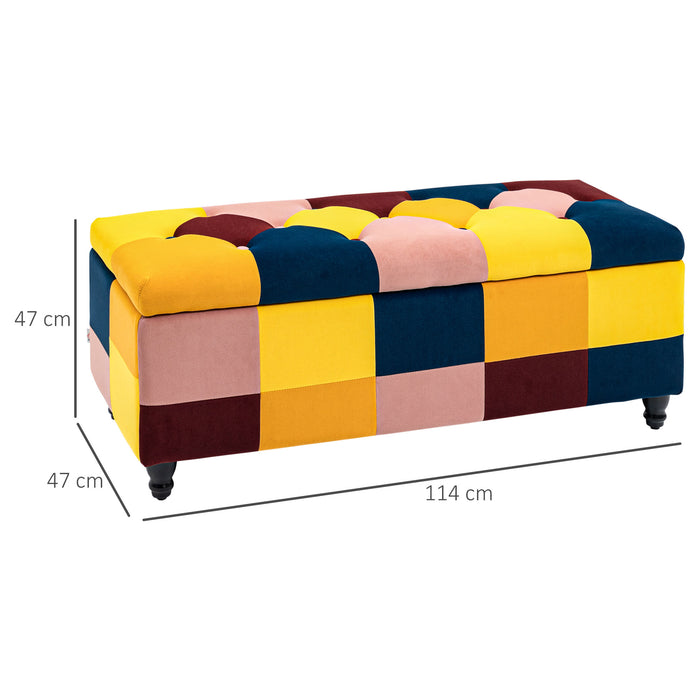 114 x 47 x 47cm Velvet Storage Ottoman