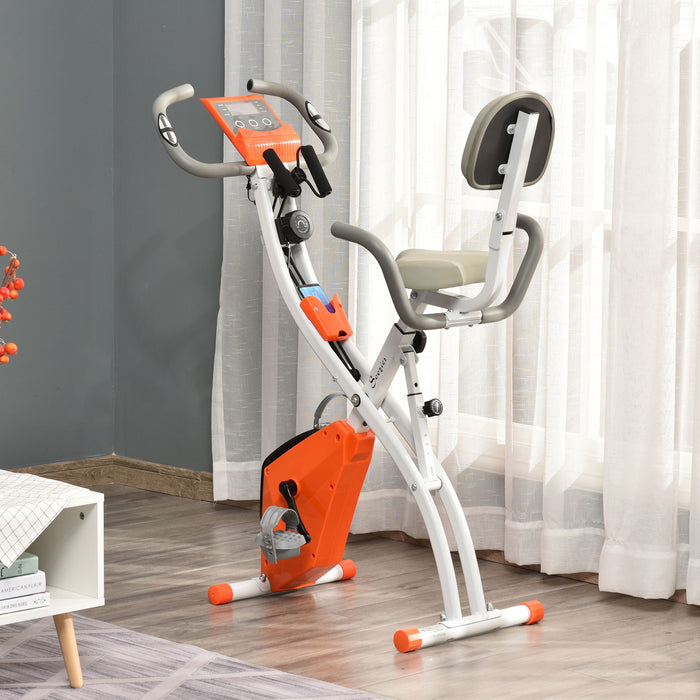 2-in-1 Upright  Exercise Bike Stationary Foldable Magnetic