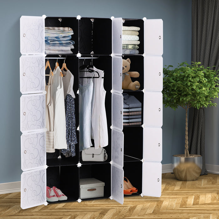 Cube DIY Wardrobe Portable Interlocking Plastic Modular Closet