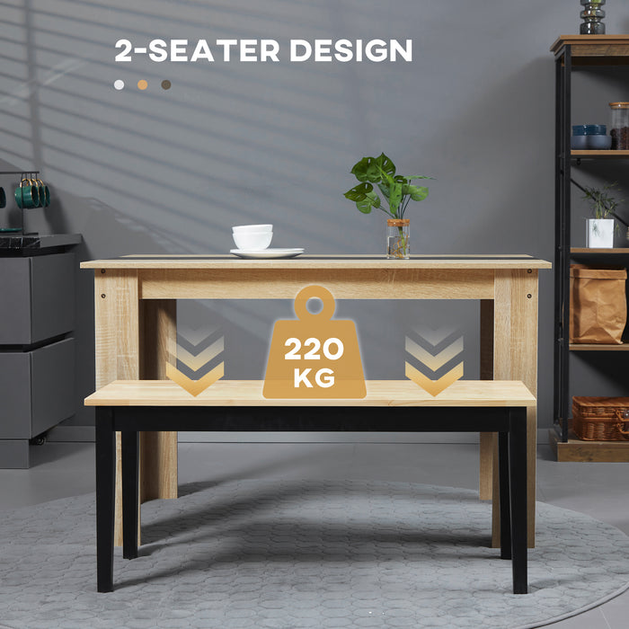 102 cm Wood Dining Bench for 2 People