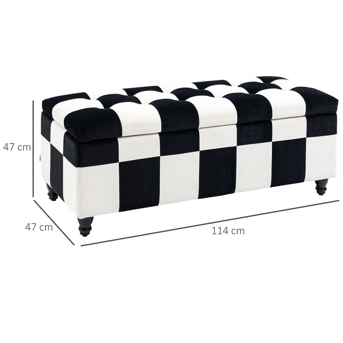 114 x 47 x 47cm Velvet Storage Ottoman