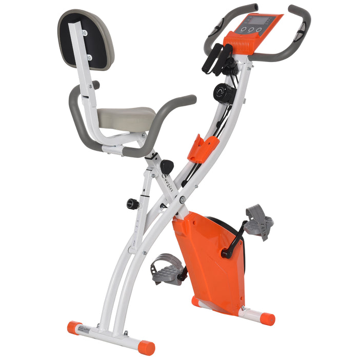 2-in-1 Upright  Exercise Bike Stationary Foldable Magnetic