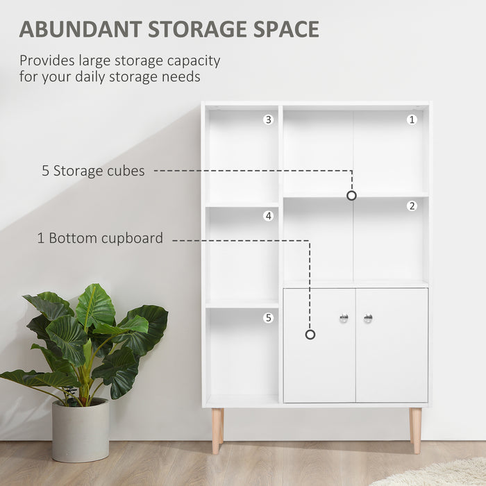 Open Bookcase Storage Cabinet Shelves Unit Free Standing