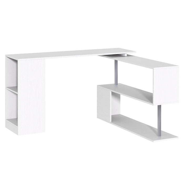 360 Degree Rotating Corner Desk Storage Shelf Combo