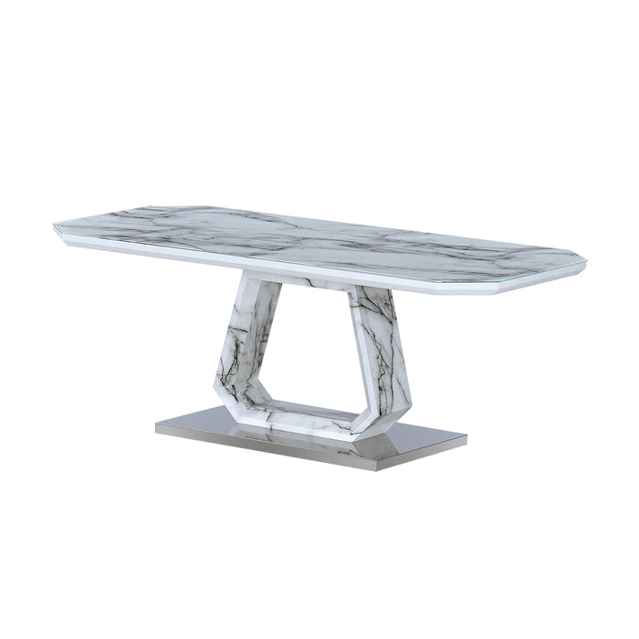 Westlake Marble Effect Glass Coffee Table