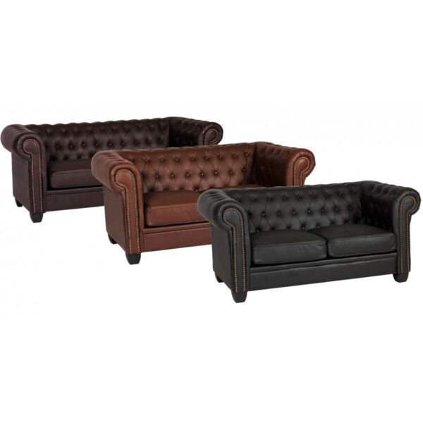 Winston 3 Seater Sofa Leather & PVC