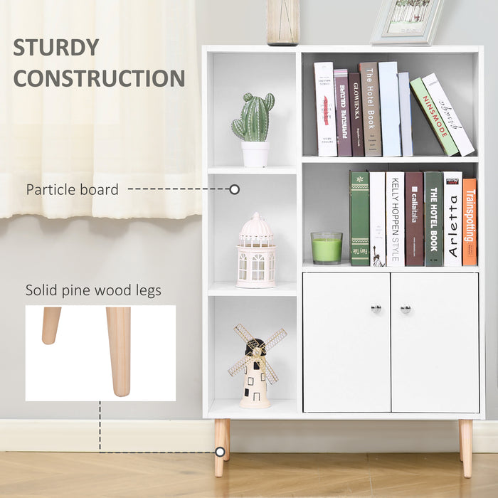 Open Bookcase Storage Cabinet Shelves Unit Free Standing