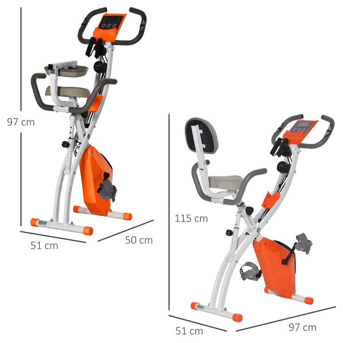 2-in-1 Upright  Exercise Bike Stationary Foldable Magnetic