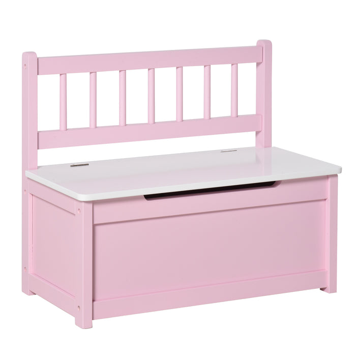 2-IN-1 Wooden Toy Box Kids Seat Bench Storage Bo cm