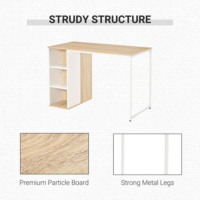 Home Office Computer Desk with Storage Shelves Study