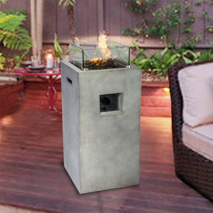 16.5" Square Gas Fire Pit