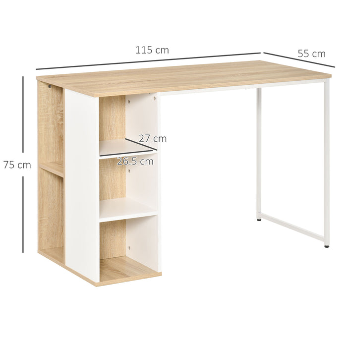 Home Office Computer Desk with Storage Shelves Study