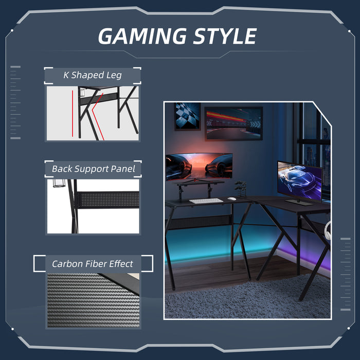 Gaming Desk L-Shaped Corner Computer Table for Home