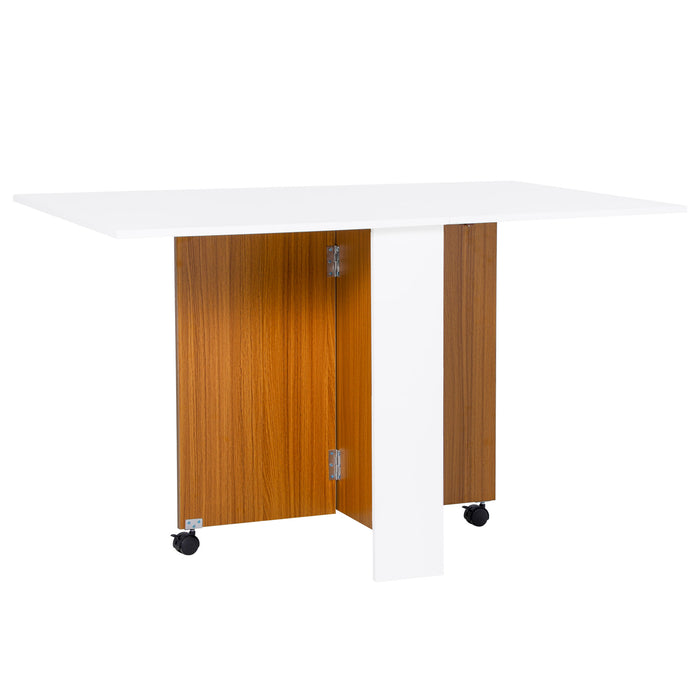 Folding Dining Table Writing Desk Workstation w/ Casters