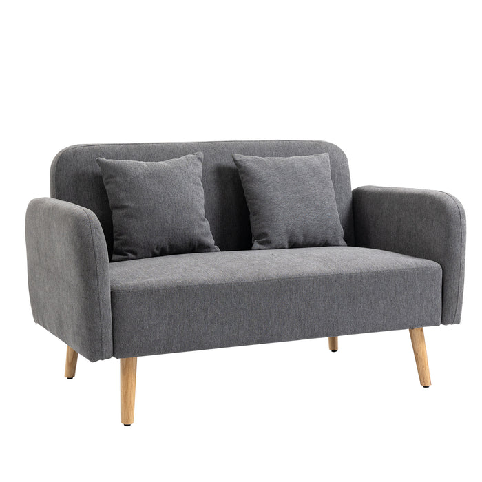 2-Seat Loveseat Sofa Chenille Fabric Upholstered Couch with