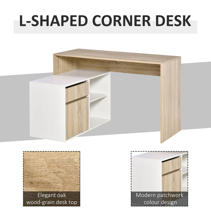 L-Shaped Corner Computer Desk Study Table PC Work