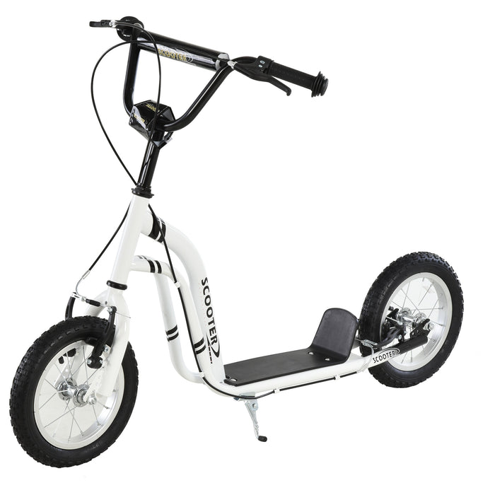 Youth Scooter Front and Rear Caliper Dual Brakes 12-Inch Inflatable Front Wheel Ride On Toy For Age 5+