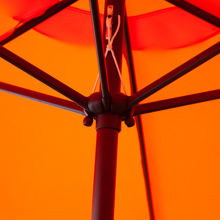 2.7M Patio Tilt Umbrella Sun Parasol Outdoor Garden Sun Shade Aluminium Frame with Crank???Orange???