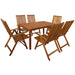 7 Piece Outdoor Dining Set Solid Acacia Wood.