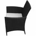 9 Piece Outdoor Dining Set with Cushions Poly Rattan Black.