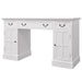 Double Pedestal Desk White 140x48x80 cm.