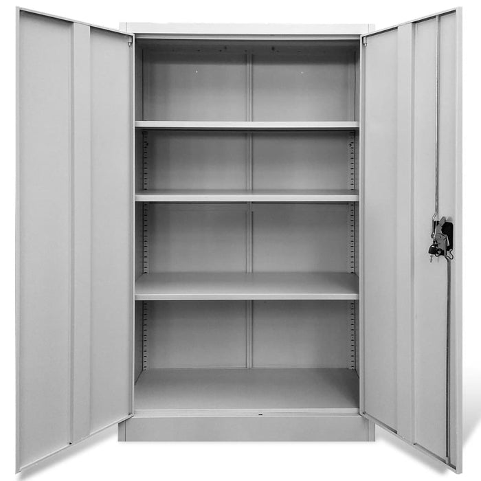 Office Cabinet 90x40x140cm Steel Grey.