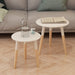 Side Table Set 2 Pieces Solid Pinewood White.