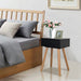 Bedside Tables 2 pcs Solid Pinewood 40x30x61 cm Black.