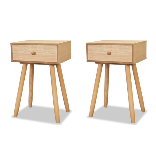 Bedside Tables 2 pcs Solid Pinewood 40x30x61 cm Brown.