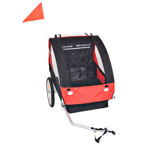 Kids' Bicycle Trailer Red and Black 30 kg.