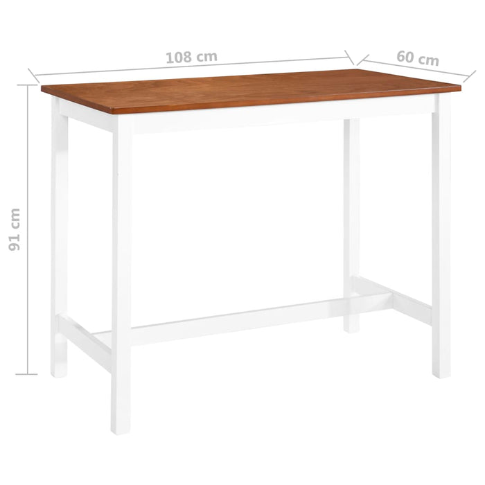 Bar Table Solid Wood 108x60x91 cm.