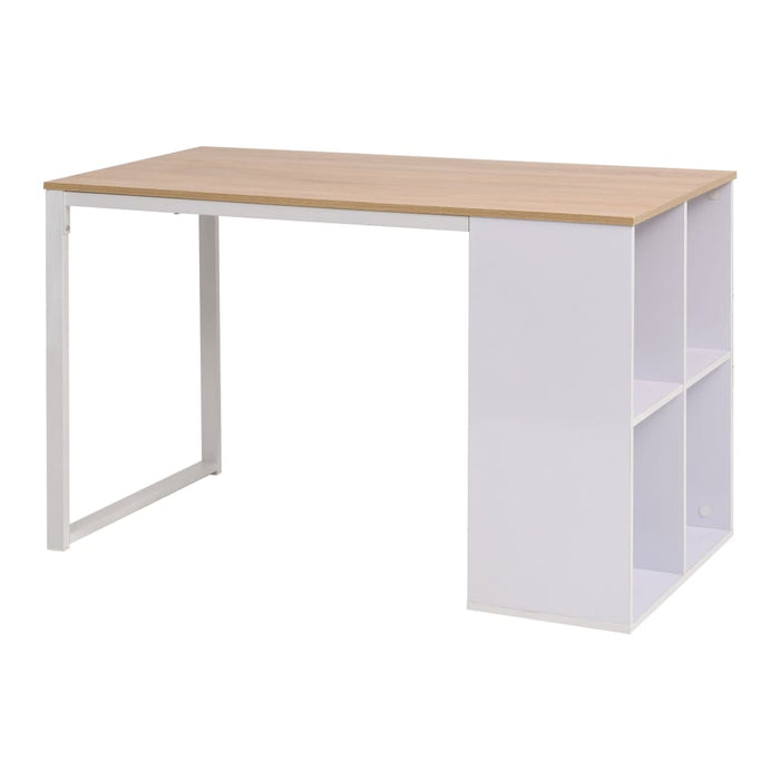 Writing Desk 120x60x75 cm Oak and White.