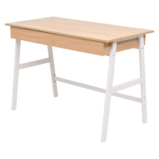 Writing Desk 110x55x75 cm Oak and White.