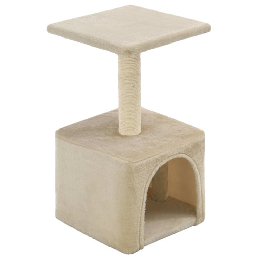 Cat Tree with Sisal Scratching Post 55 cm Beige.