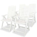 5 Piece Outdoor Dining Set Plastic White.