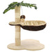 Cat Tree with Sisal Scratching Post 50 cm Beige and Brown.