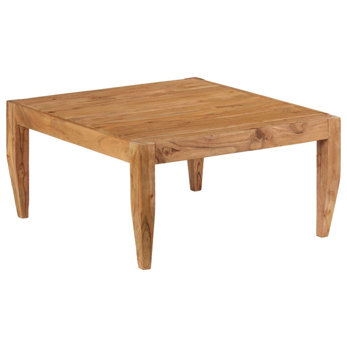 Coffee Table Solid Acacia Wood 80x80x41 cm Brown