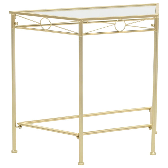 Side Table Vintage Style Metal 87x34x73 cm Gold.