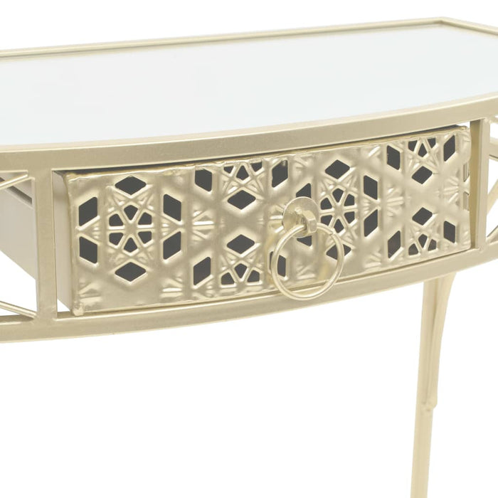 Side Table French Style Metal 82x39x76 cm Gold.