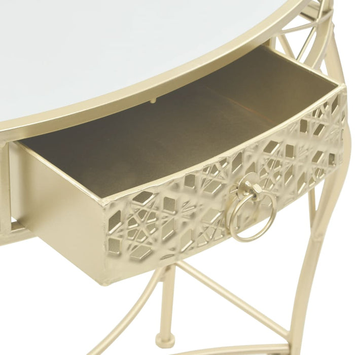 Side Table French Style Metal 82x39x76 cm Gold.