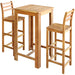 Bar Table and Chair Set 3 Pieces Solid Acacia Wood.