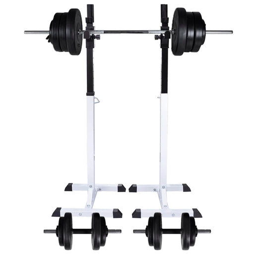 Barbell Squat Rack with Barbell and Dumbbell Set 60.5 kg.