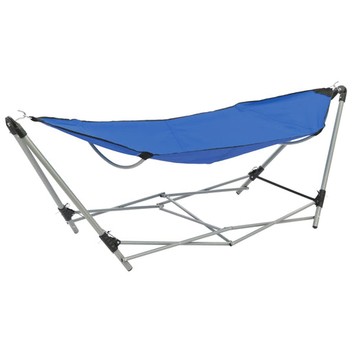 Hammock with Foldable Stand Blue.